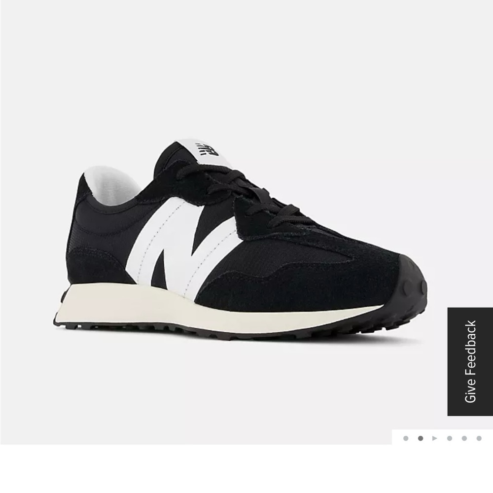 New Balance 327 black with white